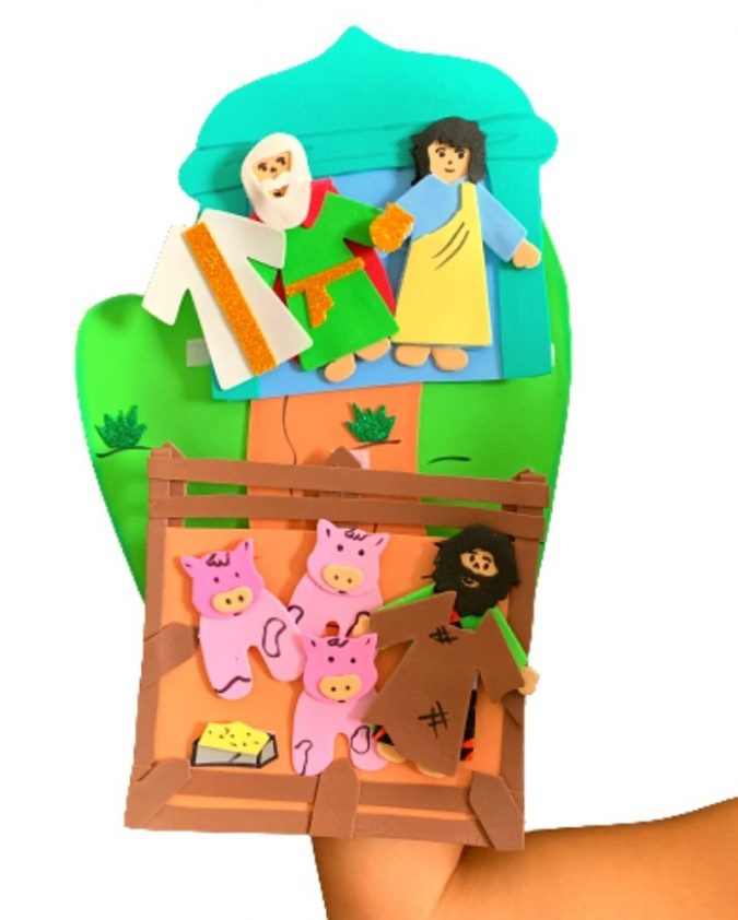 Recurso Visual Para Ministério Infantil - Luva Eva Para Contação de Histórias - Filho Prodigo - Image 2
