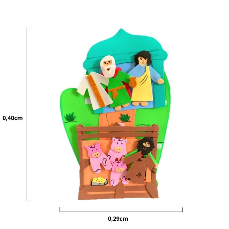 Recurso Visual Para Ministério Infantil - Luva Eva Para Contação de Histórias - Filho Prodigo - Image 3