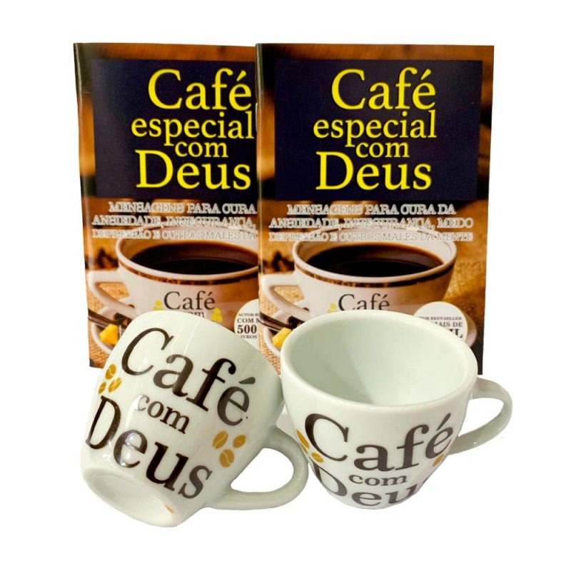 Kit Com 2 Canecas e Devocional Café Especial Com Deus - Image 2