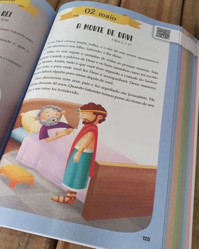 Livro Infantil Cristão 365 Histórias Bíblicas Narradas Com Carinho Livro Com QR Code E Áudio - Image 3
