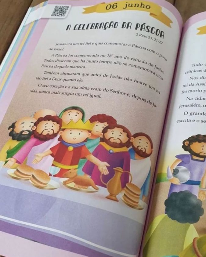 Livro Infantil Cristão 365 Histórias Bíblicas Narradas Com Carinho Livro Com QR Code E Áudio - Image 4