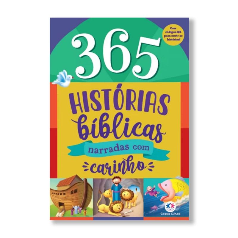 Livro Infantil Cristão 365 Histórias Bíblicas Narradas Com Carinho Livro Com QR Code E Áudio