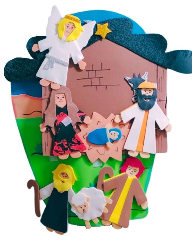 Recurso Visual Para Ministério Infantil - Luva De Eva Para Contação de Histórias - Nascimento Jesus