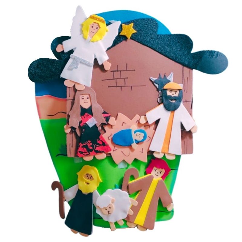 Recurso Visual Para Ministério Infantil - Luva De Eva Para Contação de Histórias - Nascimento Jesus