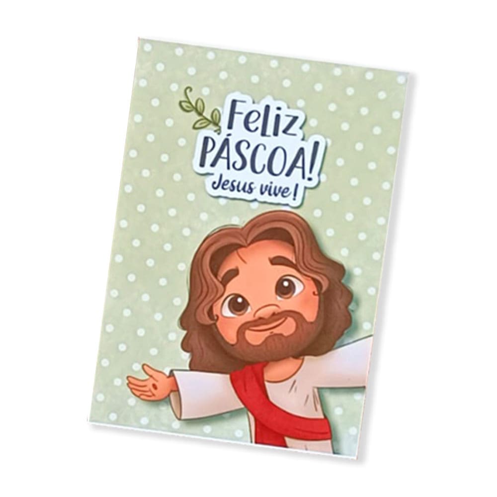 Lembrancinha cristã páscoa Kit com 10 – Jogo da velha + Bloquinho + Lápis – Feliz Páscoa Verde - Imagem 4