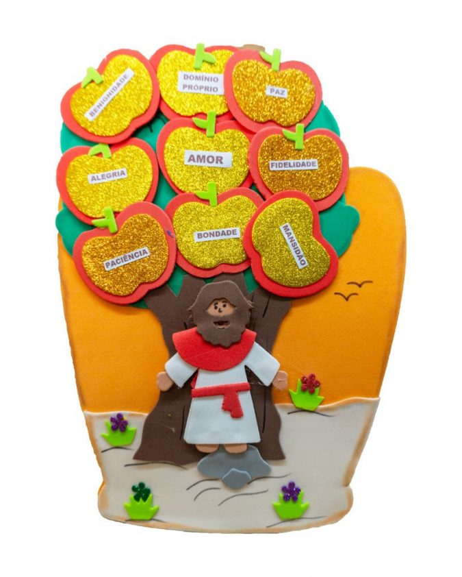 Recurso Visual Para Ministério Infantil - Luva De Eva Para Contação de Histórias - Frutos do Espírito Santo
