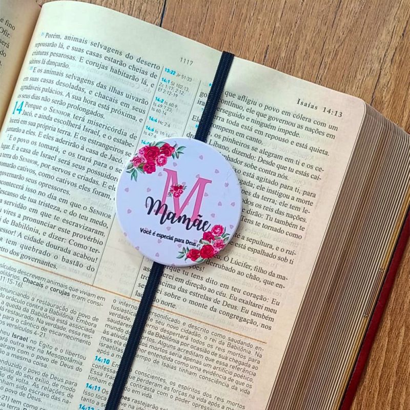 Brinde Cristão Para O Dia Das Mães Kit Chaveiro E Marcador De Página Button - Image 3