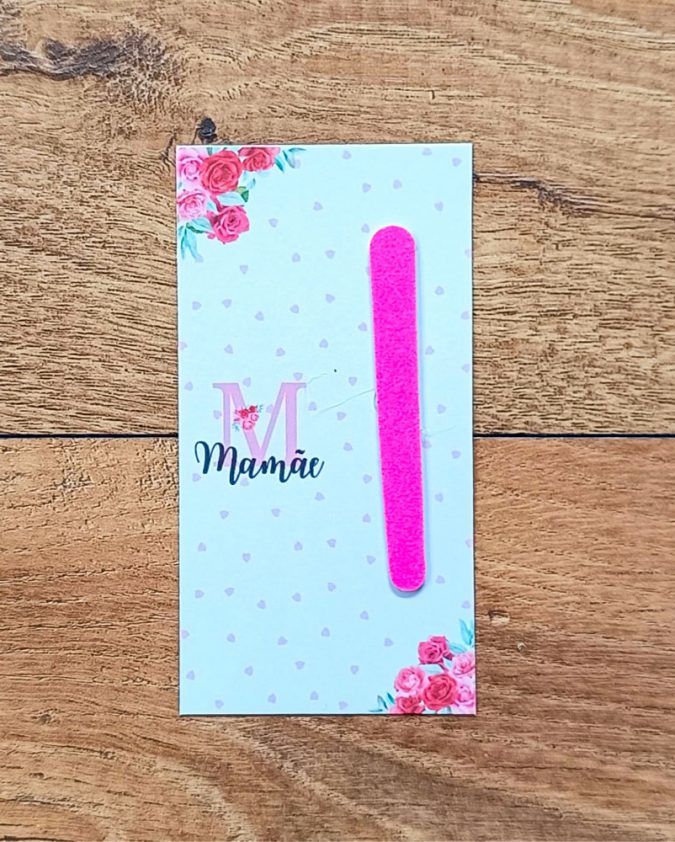 Brinde Cristão Para O Dia Das Mães Kit Com 10 Lixa de Unha Rosa - Image 3