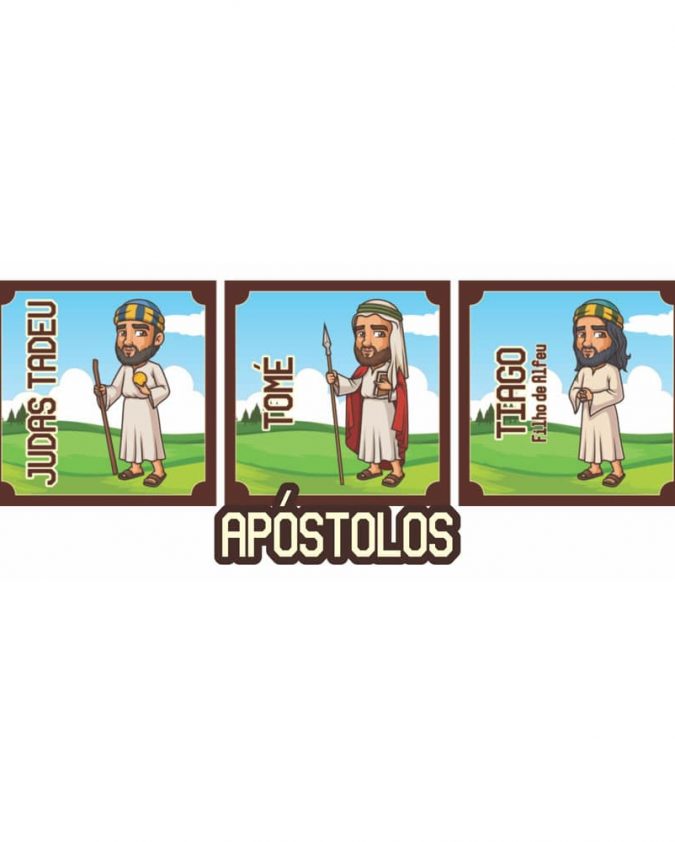 Brinquedo Cristão Jogo Da Memória De Madeira Apóstolos 24 Peças
