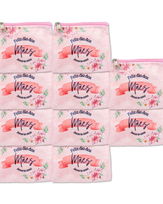Kit 10 Porta Níquel Dia Das Mães Jesus Te Ama