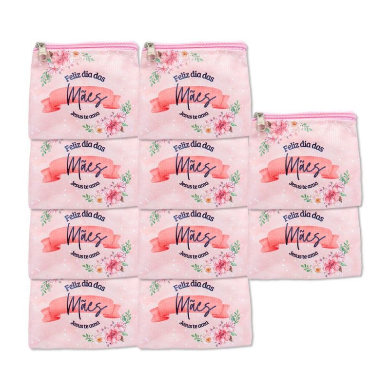 Kit 10 Porta Níquel Dia Das Mães Jesus Te Ama