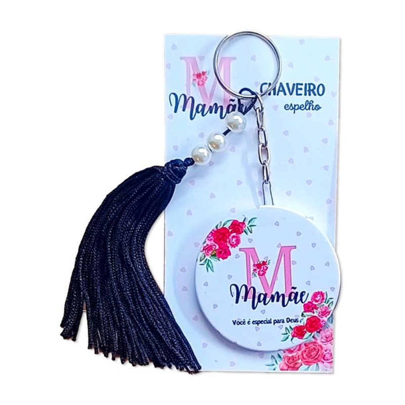 Kit 5 Chaveiro Com Espelho Dia Das Mães - Mamãe Você É Especial Para Deus - Image 3