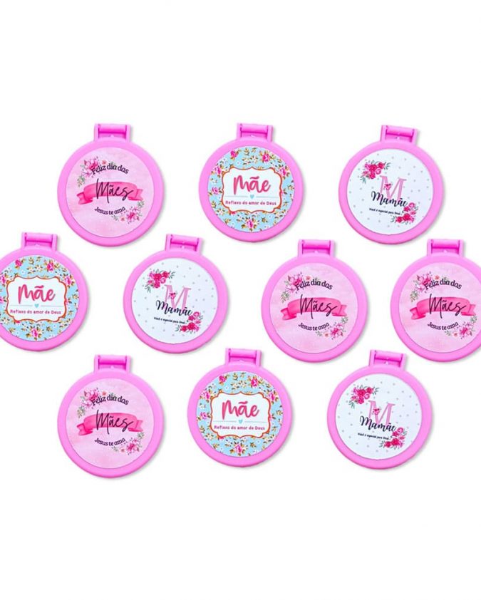 Kit 10 Espelho De Bolso Dia Das Mães - Brinde Cristão