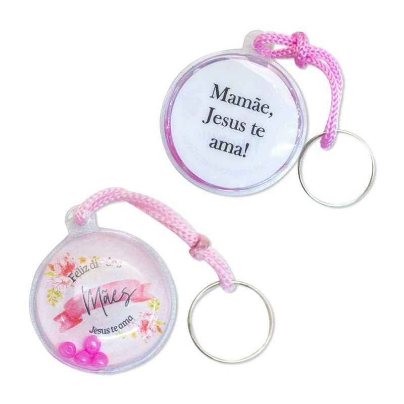 Kit 10 Chaveiro Gel Dia Das Mães Feliz Dia Das Mães Jesus Te Ama - Image 2