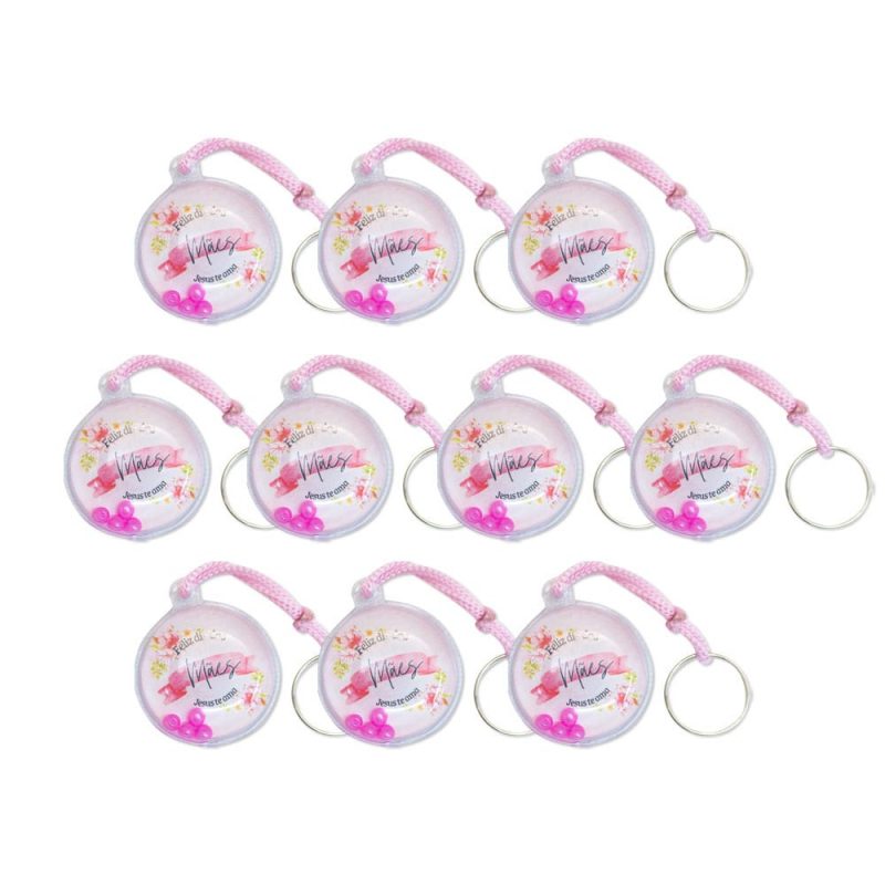 Kit 10 Chaveiro Gel Dia Das Mães Feliz Dia Das Mães Jesus Te Ama
