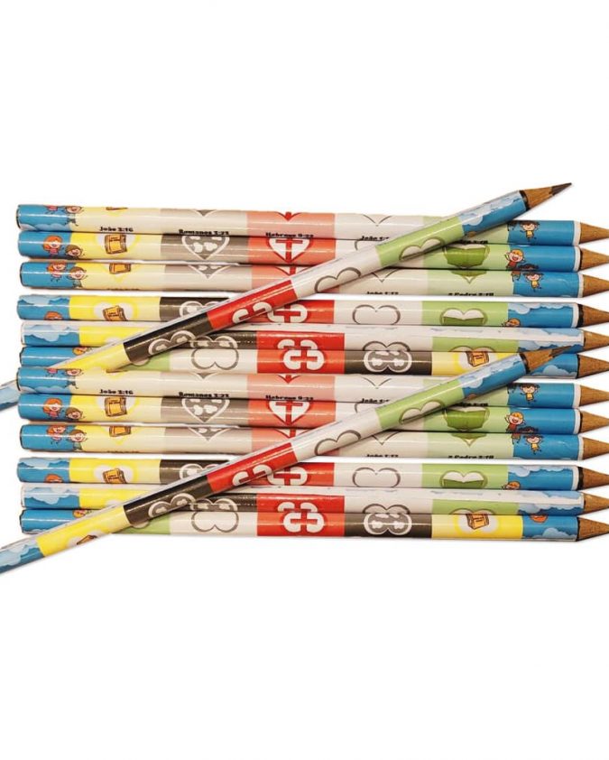 Brinde Cristão Kit Com 10 Lápis De Escrever Plano Da Salvação