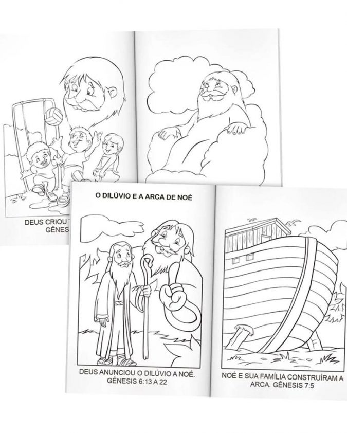 Aprendendo e Colorindo a Bíblia Kit c/10 Und de livros de colorir da Bíblia - Imagem 3