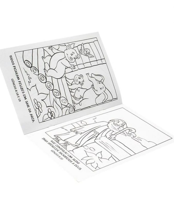 Aprendendo e Colorindo a Bíblia Kit c/10 Und de livros de colorir da Bíblia - Imagem 5