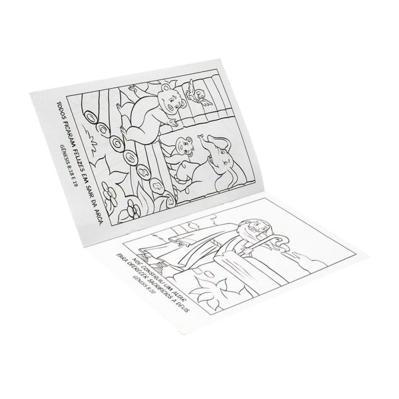 Aprendendo e Colorindo a Bíblia Kit c/10 Und de livros de colorir da Bíblia - Imagem 5