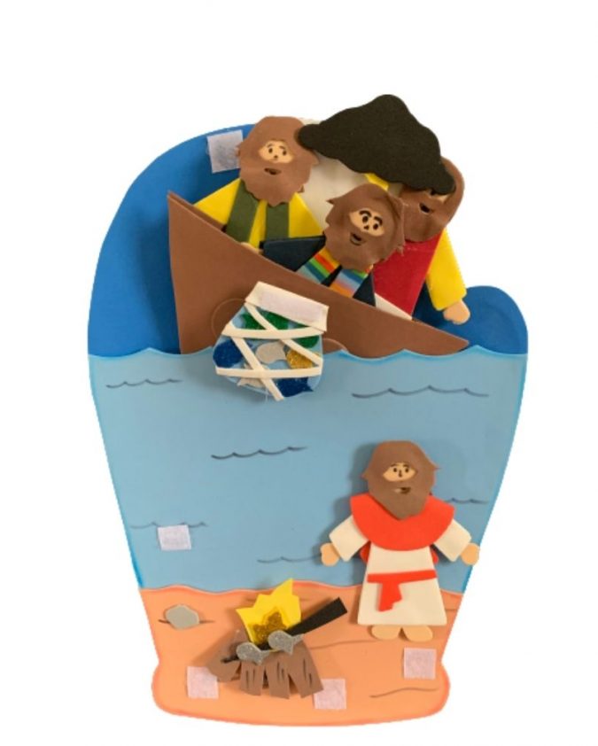 Recurso Visual Para Ministério Infantil - Luva Eva Para Contação de Histórias - Pesca Maravilhosa