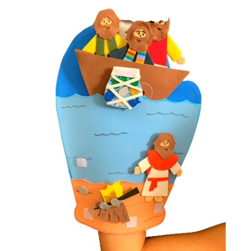 Recurso Visual Para Ministério Infantil - Luva Eva Para Contação de Histórias - Pesca Maravilhosa - Imagem 2