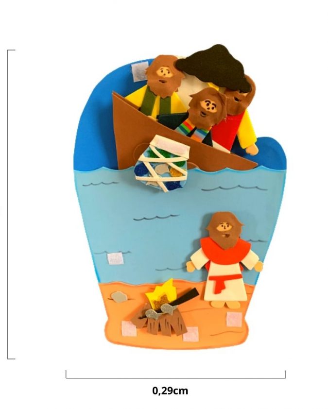 Recurso Visual Para Ministério Infantil - Luva Eva Para Contação de Histórias - Pesca Maravilhosa - Imagem 3