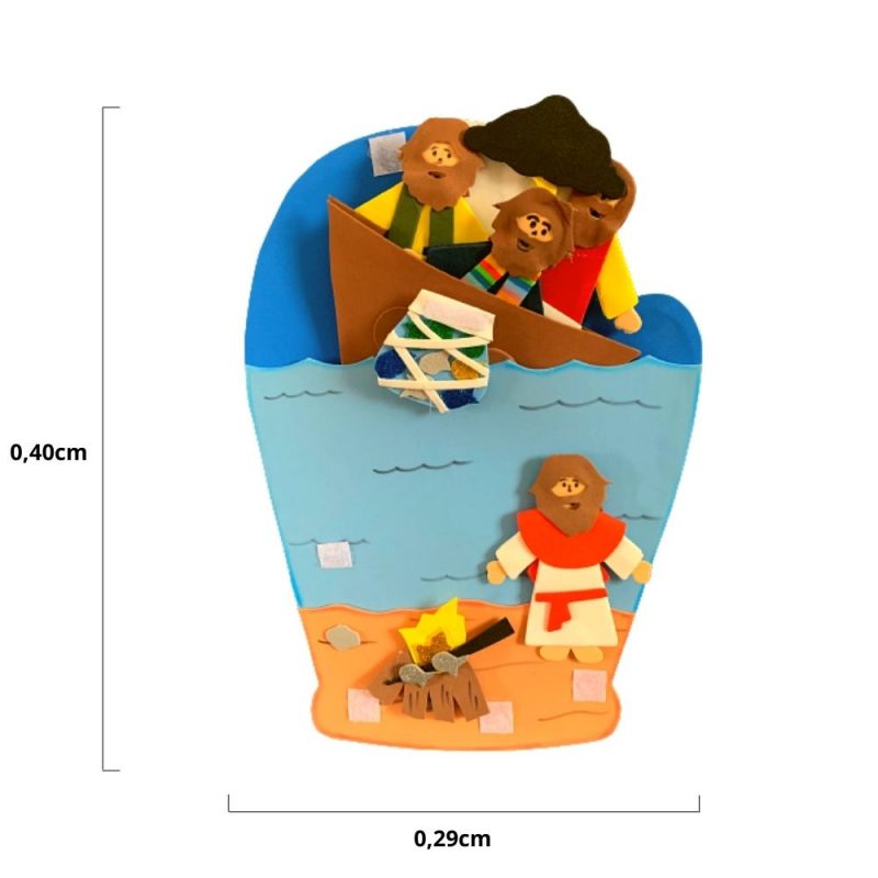 Recurso Visual Para Ministério Infantil - Luva Eva Para Contação de Histórias - Pesca Maravilhosa - Imagem 3