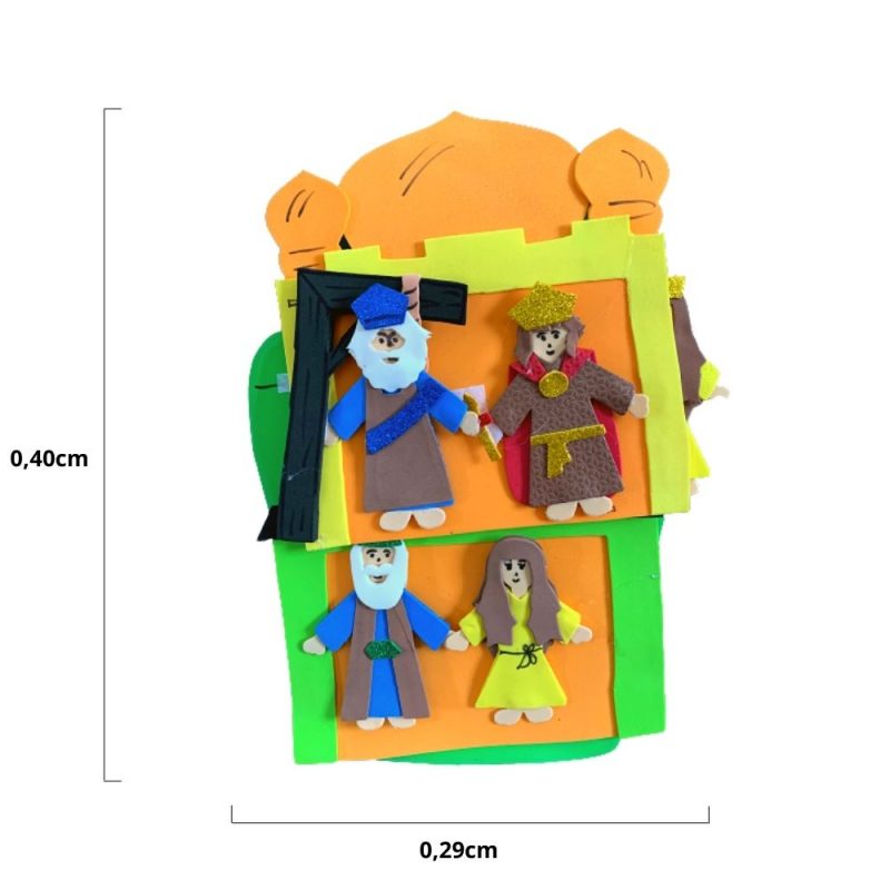 Recurso Visual Para Ministério Infantil - Luva De Eva Para Contação de Histórias - Rainha Ester - Imagem 3