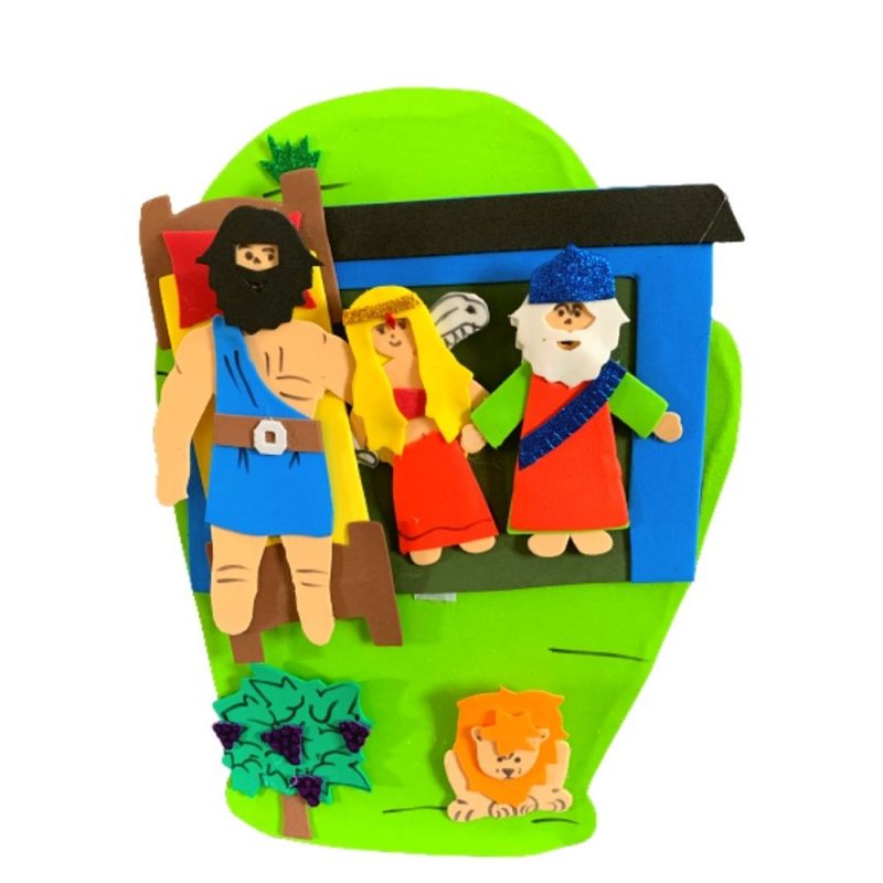 Recurso Visual Para Ministério Infantil - Luva De Eva Para Contação de Histórias - Sansão e Dalila
