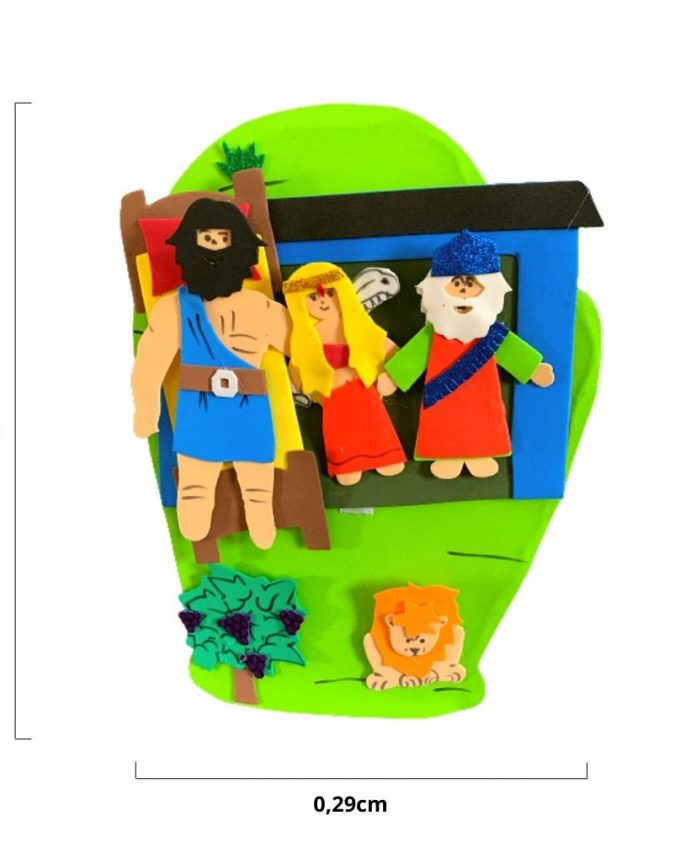 Recurso Visual Para Ministério Infantil - Luva De Eva Para Contação de Histórias - Sansão e Dalila - Imagem 3