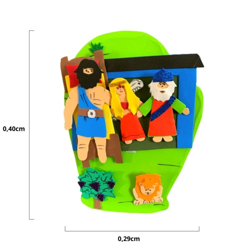 Recurso Visual Para Ministério Infantil - Luva De Eva Para Contação de Histórias - Sansão e Dalila - Imagem 3
