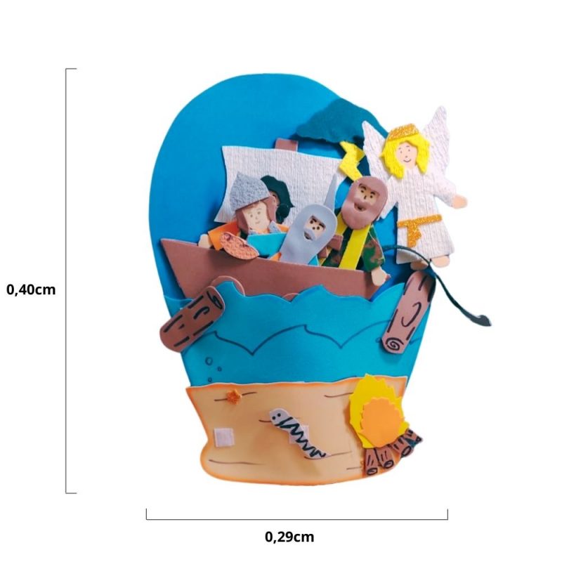 Recurso Visual Para Ministério Infantil - Luva Eva Para Contação de Histórias - Naufrágio de Paulo - Imagem 2