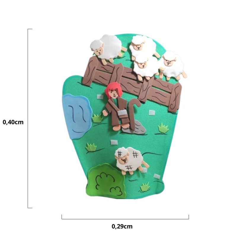 Recurso Visual Para Ministério Infantil - Luva De Eva Para Contação de Histórias - Ovelha Perdida - Image 2