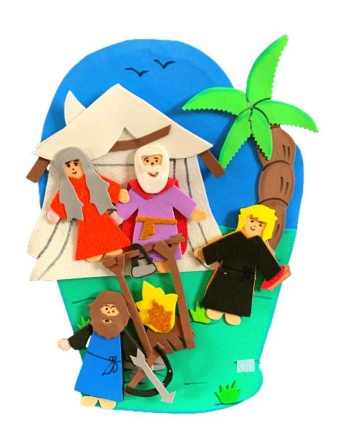 Recurso Visual Para Ministério Infantil - Luva De Eva Para Contação de Histórias - Jacó e Esaú
