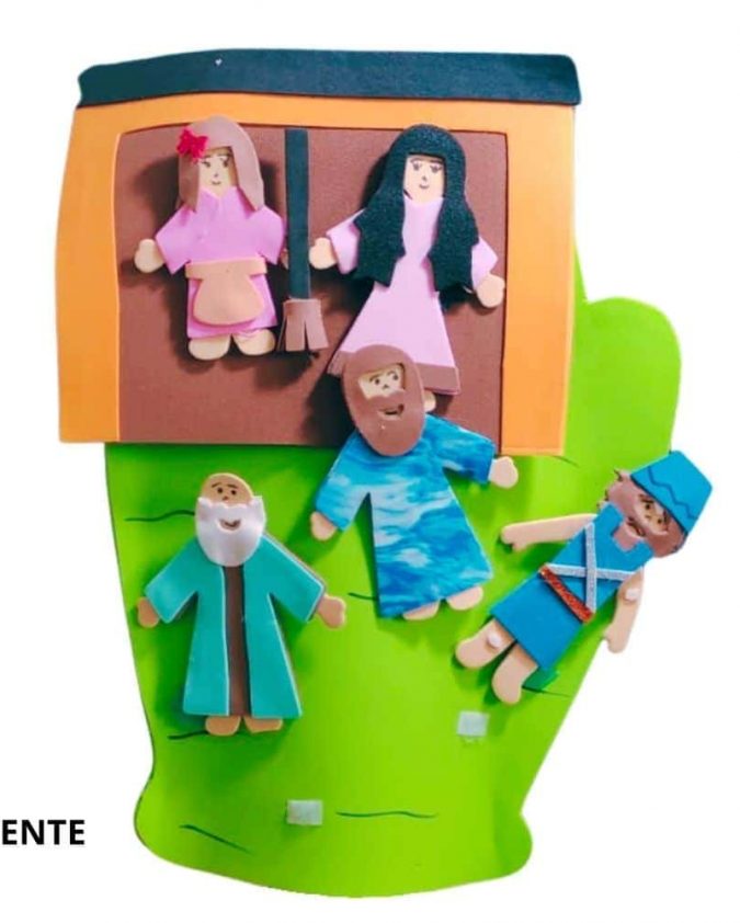 Recurso Visual Para Ministério Infantil - Luva De Eva Para Contação de Histórias - Naamã - Image 3