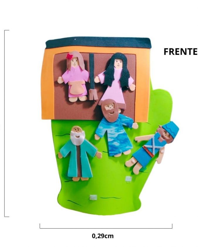 Recurso Visual Para Ministério Infantil - Luva De Eva Para Contação de Histórias - Naamã - Image 4