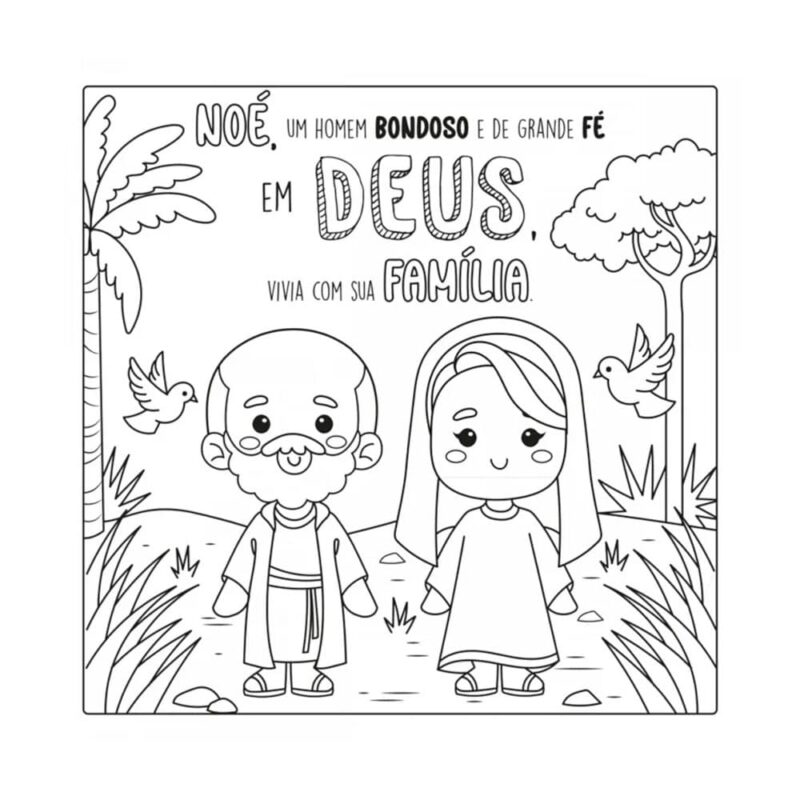 Livro De Colorir God Is Good A Arca de Noé - Boobie Goods Cristão - Imagem 3