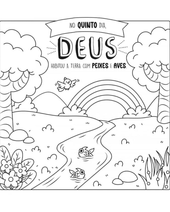Livro De Colorir God Is Good A Criação - Boobie Goods Cristão - Imagem 3