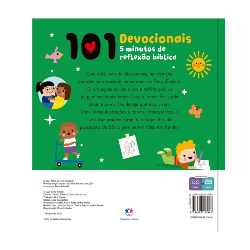 Livro 101 Devocionais - 5 Minutos De Reflexão Bíblica - Capa Dura Almofadada - Imagem 3