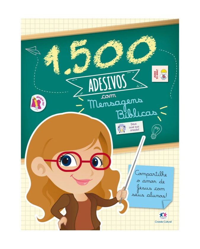 1500 adesivos com mensagens bíblicas