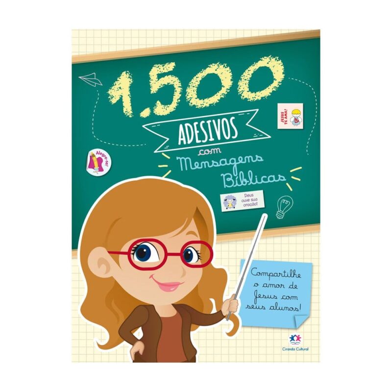 1500 adesivos com mensagens bíblicas