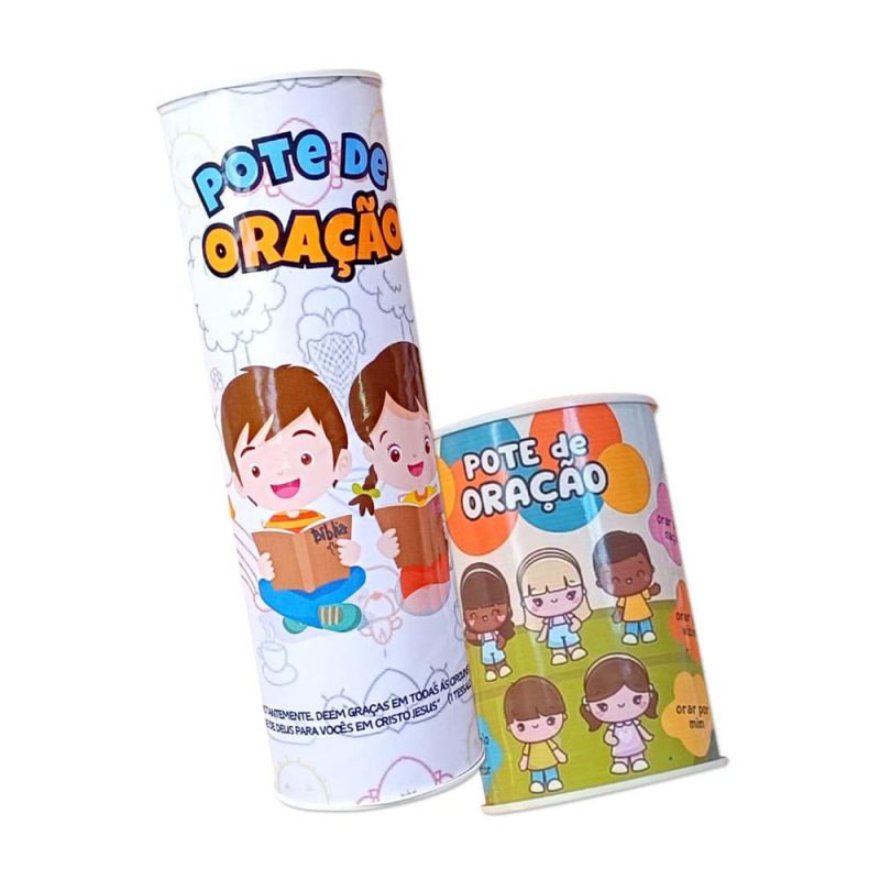 Kit 2 Pote Oração Para Crianças - Fichas De Oração E Pedidos De Oração