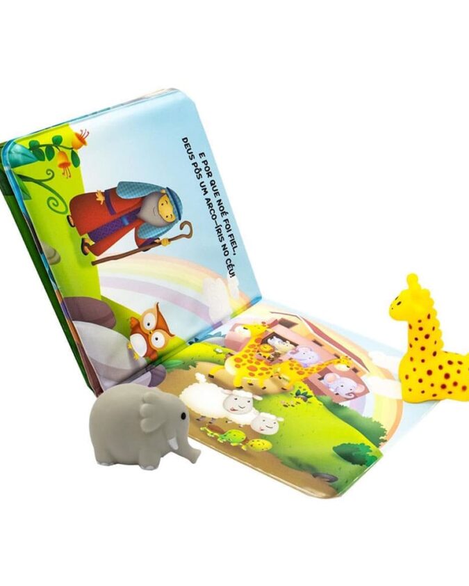 Livro Do Bebê Livro De Banho Aventuras Bíblicas No Banho Arca De Noé - Imagem 3