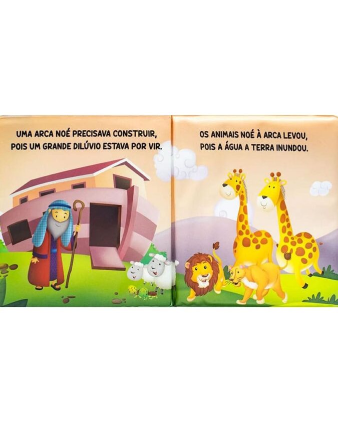 Livro Do Bebê Livro De Banho Aventuras Bíblicas No Banho Arca De Noé - Imagem 4