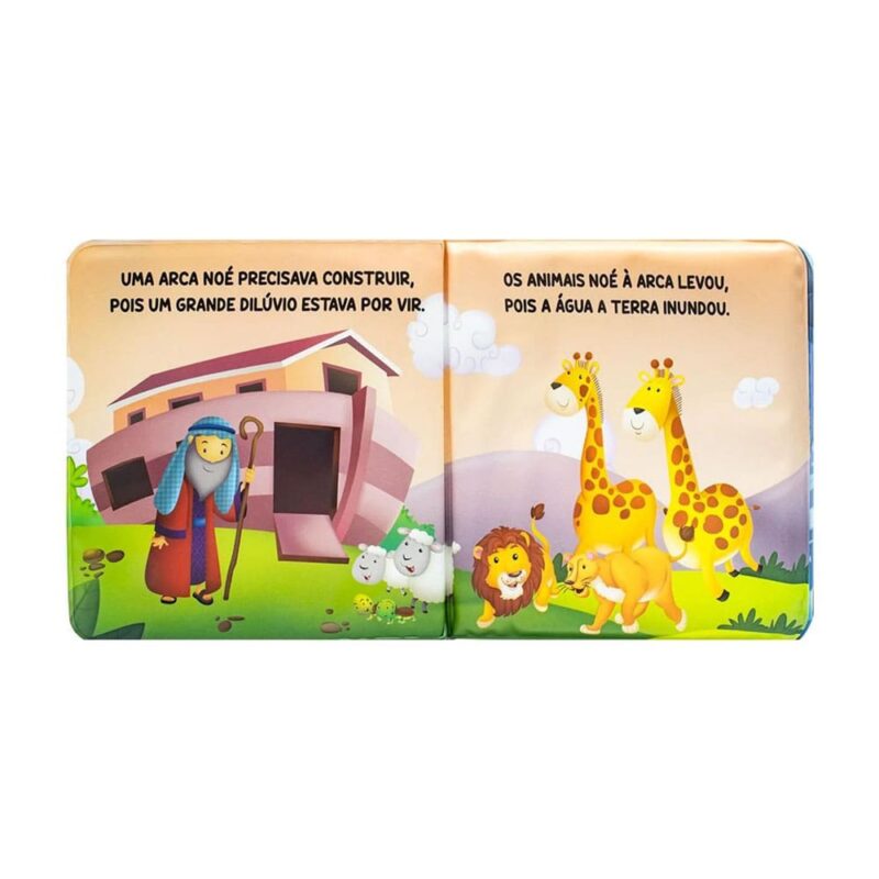 Livro Do Bebê Livro De Banho Aventuras Bíblicas No Banho Arca De Noé - Imagem 4