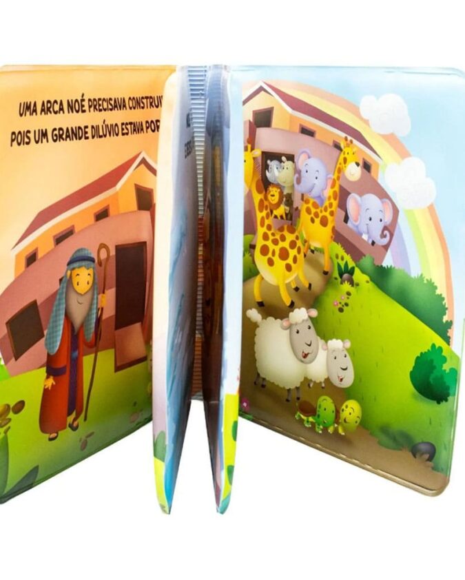 Livro Do Bebê Livro De Banho Aventuras Bíblicas No Banho Arca De Noé - Imagem 6