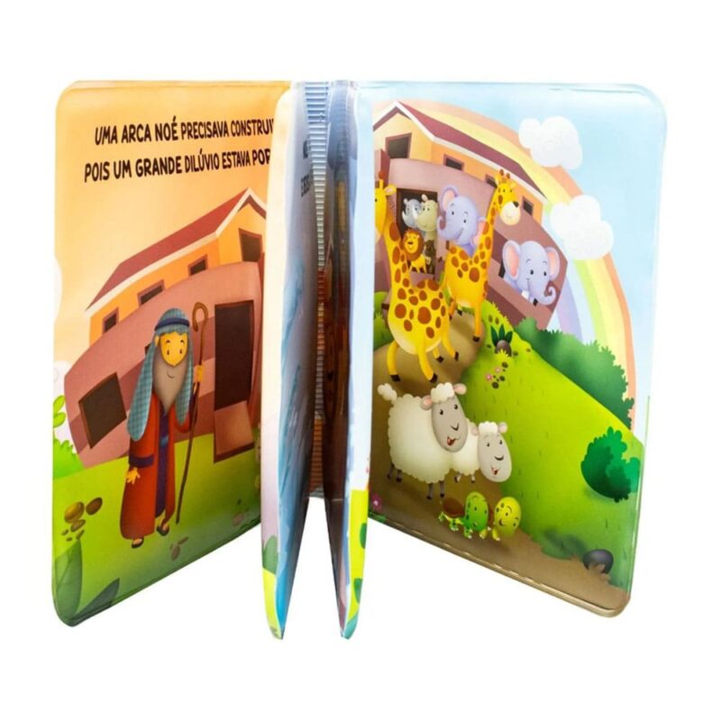Livro Do Bebê Livro De Banho Aventuras Bíblicas No Banho Arca De Noé - Imagem 6