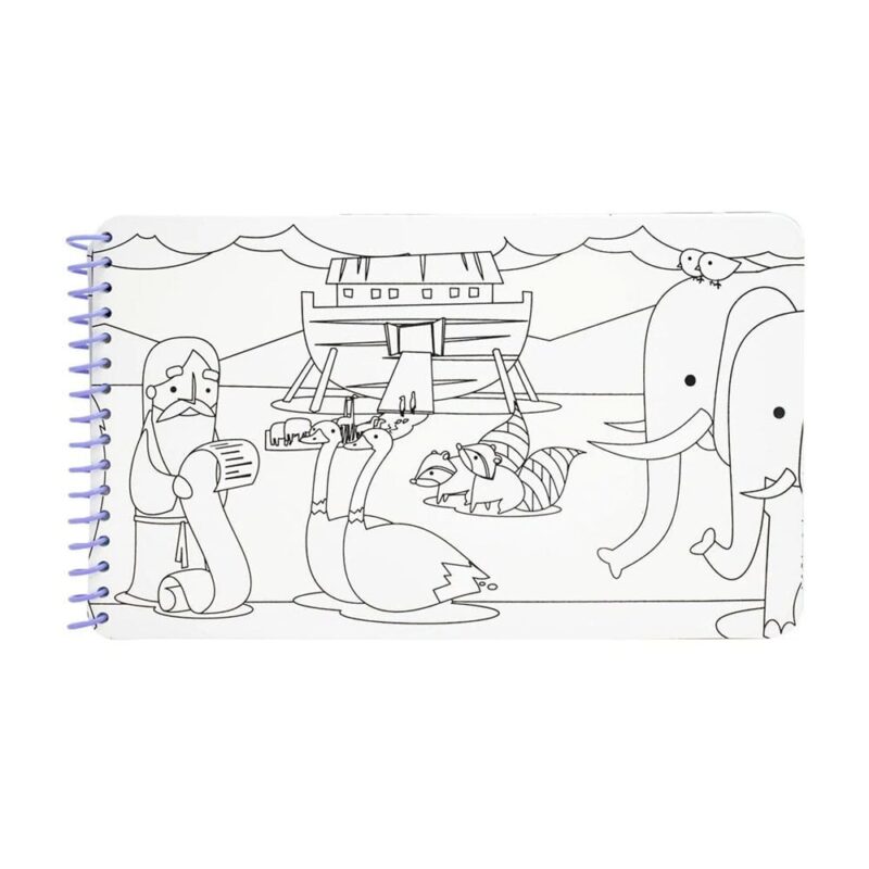 Livro Infantil Surpresas Com Água Arca De Noé - Livro De Pintar Com Água - Aquabook - Imagem 5