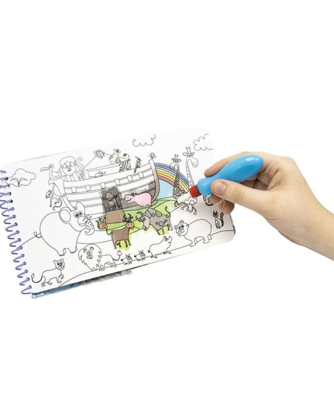 Livro Infantil Surpresas Com Água Arca De Noé - Livro De Pintar Com Água - Aquabook - Imagem 2
