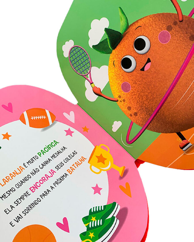 Livro Infantil Capa De Pelúcia Os Frutos Do Espirito + Jogo Da Memória Frutos Do Espírito - Imagem 6